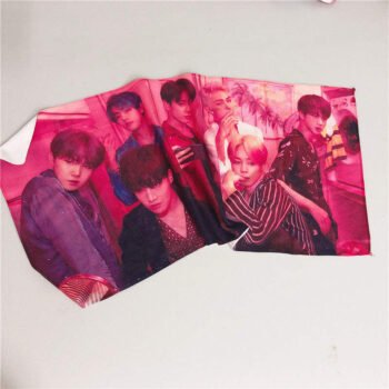 Eco Friendly Fabric Cheering Slogans Banners Custom Print Kpop Slogan Towel